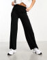 Фото #6 товара Pieces wide leg ribbed trousers in black