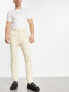 Фото #1 товара ASOS DESIGN smart tapered wool mix trousers in stone puppytooth