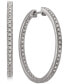 Фото #1 товара Серьги Macy's Diamond Hoop 14k Gold-Plated Silver