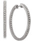 Фото #1 товара Серьги Macys Diamond Hoop 14k White GoldSilver