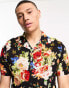 ASOS DESIGN revere shirt in bright floral print