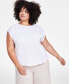 Trendy Plus Size Crewneck Bungee Top, Created for Macy's