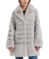 ფოტო #1 პროდუქტის Women's Faux-Fur Notched Collar Coat