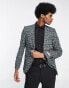 Фото #1 товара Twisted Tailor ladd suit jacket in grey and green tartan check