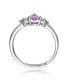 Фото #2 товара Sterling Silver Heart Cubic Zirconia Cluster Promise Ring