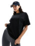 ASOS 4505 oversized boxy fit heavyweight t-shirt with quick dry in washed black