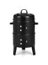 3-in-1 Charcoal BBQ Grill Cambo with Built-in Thermometer