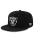 Фото #2 товара Men's Black Las Vegas Raiders Throwback Cord 59FIFTY Fitted Hat