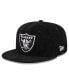 Men's Black Las Vegas Raiders Throwback Cord 59FIFTY Fitted Hat