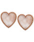 ფოტო #2 პროდუქტის EFFY® Mother-of-Pearl Heart Stud Earrings in 14k Rose Gold