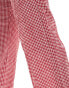 Pull&Bear pull on gingham check trousers in red