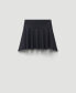 ფოტო #3 პროდუქტის Women's Asymmetrical Hem Wool Mini-Skirt