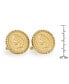 Gold-Layered 1859 First-Year-Of-Issue Indian Head Penny Rope Bezel Coin Cuff Links