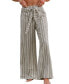 Фото #1 товара Women's Striped Straight Leg Pants