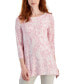Women's Printed 3/4-Sleeve Swing Top, Created for Macy's