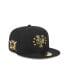 Фото #2 товара Men's Black New York Mets 2024 Armed Forces Day On-Field 59FIFTY Fitted Hat