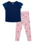 ფოტო #2 პროდუქტის Toddler Girls Wink Short Sleeve Top and Legging Set