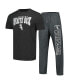 ფოტო #1 პროდუქტის Men's Charcoal, Black Chicago White Sox Meter T-shirt and Pants Sleep Set