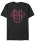 Фото #1 товара Men's Minnie Hearts Fill Short Sleeve Crew T-shirt