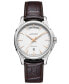 ფოტო #1 პროდუქტის Watch, Men's Swiss Automatic Jazzmaster Day Date Brown Leather Strap 40mm H32505511