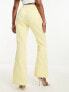 Фото #3 товара Twisted Tailor jacquard flare suit trousers in yellow