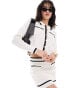 Vero Moda fine knit contrast cardigan co-ord in monochrome