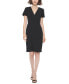 Women's V-Neck Button Sheath Dress