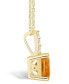 ფოტო #3 პროდუქტის Citrine (2 Ct. T.W.) and Diamond Accent Pendant Necklace in 14K Yellow Gold