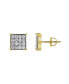 ფოტო #2 პროდუქტის VIP Room 14k Yellow Gold 0.70 cttw Certified Natural Diamond Stud Earring for Men/Women, Screw Back