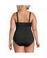 Фото #3 товара Plus Size G-Cup Chlorine Resistant Wrap Underwire Tankini Swimsuit Top
