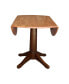 International Concept 42" Round Dual Drop Leaf Pedestal Table