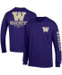 Фото #1 товара Men's Purple Washington Huskies Team Stack Long Sleeve T-shirt