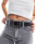 Фото #2 товара ASOS DESIGN leather square buckle low waist belt