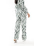 Фото #5 товара Vero Moda wide leg trouser co-ord in tie dye check