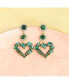 Фото #3 товара Women's Gold Heart Drop Earrings