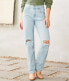 Фото #1 товара Levi's Low Pro Straight Leg Blue Women's Jeans Denim Size 31 x 30 Distressed NEW