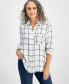 Women's Plaid Button-Front Perfect Shirt, Created for Macy's