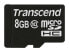 Transcend microSDXC/SDHC Class 10 8GB - 8 GB - MicroSDHC - Class 10 - NAND - 90 MB/s - Black