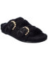 Фото #1 товара Stuart Weitzman Piper Chill Suede & Shearling Slide Women's Black 7