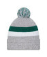 ფოტო #2 პროდუქტის Men's Heather Gray New York Jets Cuffed Knit Hat with Pom