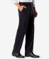 Men's Easy Classic Pleated Fit Khaki Stretch Pants