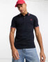 Fred Perry twin tipped logo polo in navy/white/red