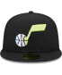 Фото #2 товара Men's Black Utah Jazz Color Pack 59FIFTY Fitted Hat