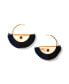 ფოტო #1 პროდუქტის Crescent Silk Fringe Earrings