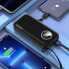 Внешний аккумулятор 10000mAh USB-A USB-C с кабелем iPhone Lightning и USB-C DUDAO черного цвета