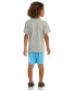 Фото #6 товара Little Boys Essential Heather Football T-Shirt & Shorts, 2 Piece Set