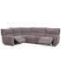 Фото #2 товара Deklyn 129" 5-Pc. Zero Gravity Fabric Sectional with 2 Power Recliners & 1 Console, Created for Macy's