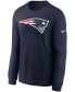 Фото #3 товара Men's Navy New England Patriots Primary Logo Long Sleeve T-shirt