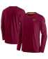 Men's Burgundy Washington Commanders Sideline Lockup Performance Long Sleeve T-shirt