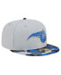 Фото #2 товара Men's Gray Orlando Magic Active Color Camo Visor 59Fifty Fitted Hat